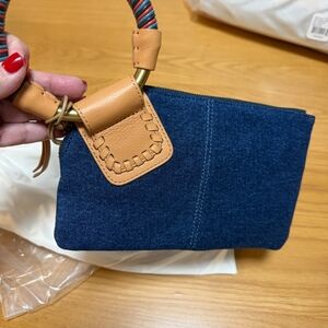 Hobo Denim and Tan Wristlet and Purse